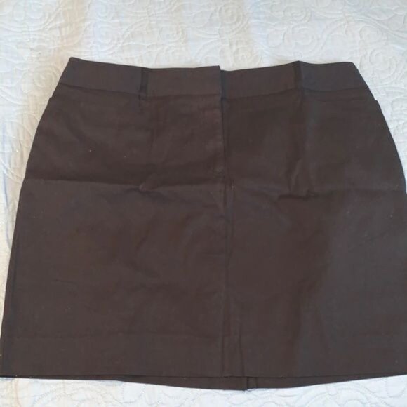 Venezia Womens Dark Brown Straight Skirt Size 18 Cotton Blend With Tags - Picture 1 of 8